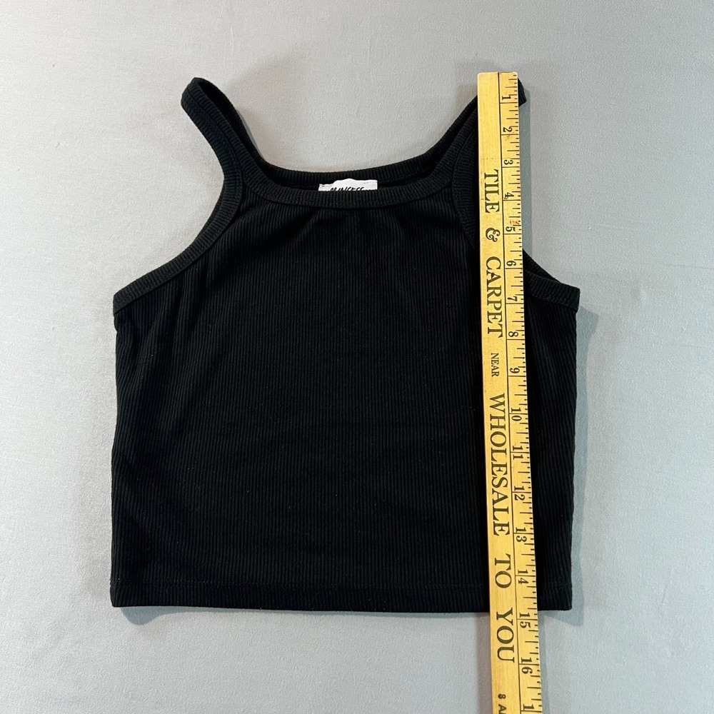 Princess Polly Black Ribbed High Neck Crop Tank Top Women's Size 4 - Picture 4 of 6